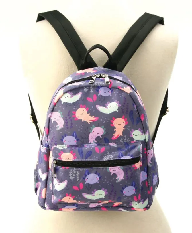 Mini Backpack - Sleepyville Critters - Axolotl