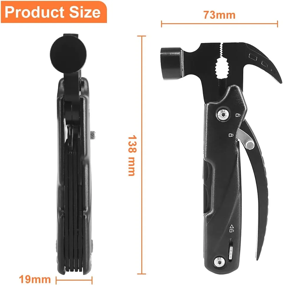 NewDoar Hammer Multitool Camping Accessories Survival Gear and Equipment Bottle Opener - Hammer Style B