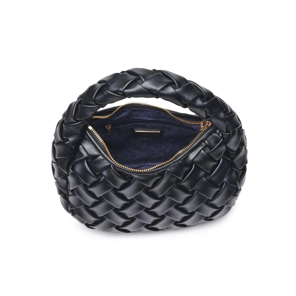 Noreen Woven Clutch - Black