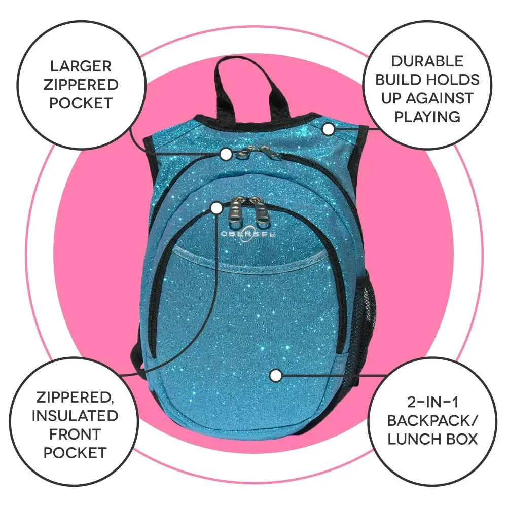 Obersee Mini Preschool Backpack for Girls built in Lunch Box