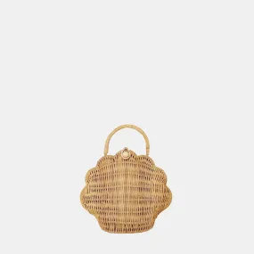 Olli Ella Rattan Shell Bag - Straw