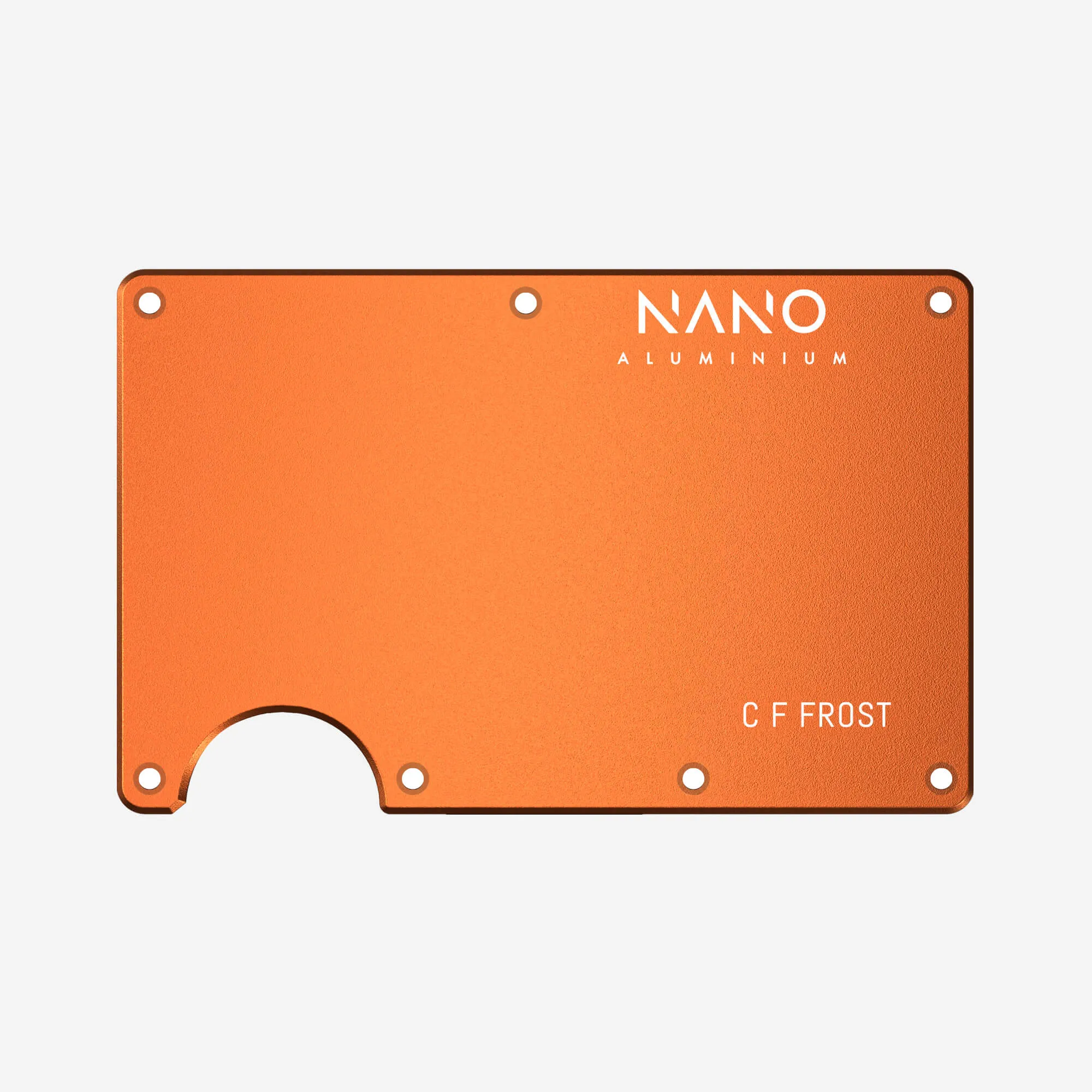 Personalised Front & Back Wallet Cover Plates (Ventura Orange)