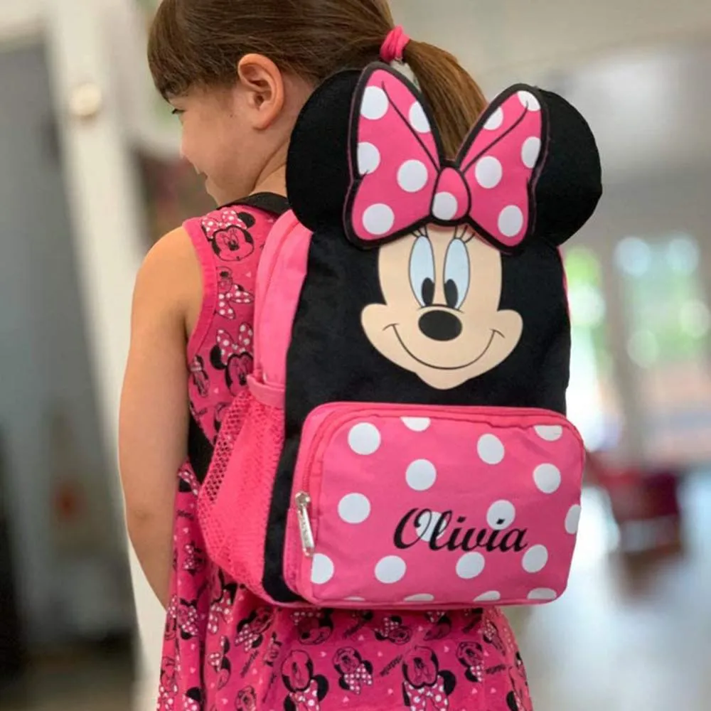 Personalized Minnie Mouse 10 Inch Mini Backpack with 3D Ears