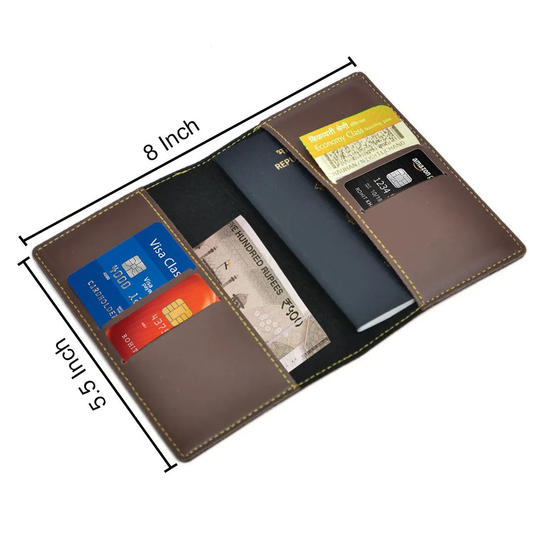 Personalized Vegan Leather Passport Holder for Men & Women - Add Name