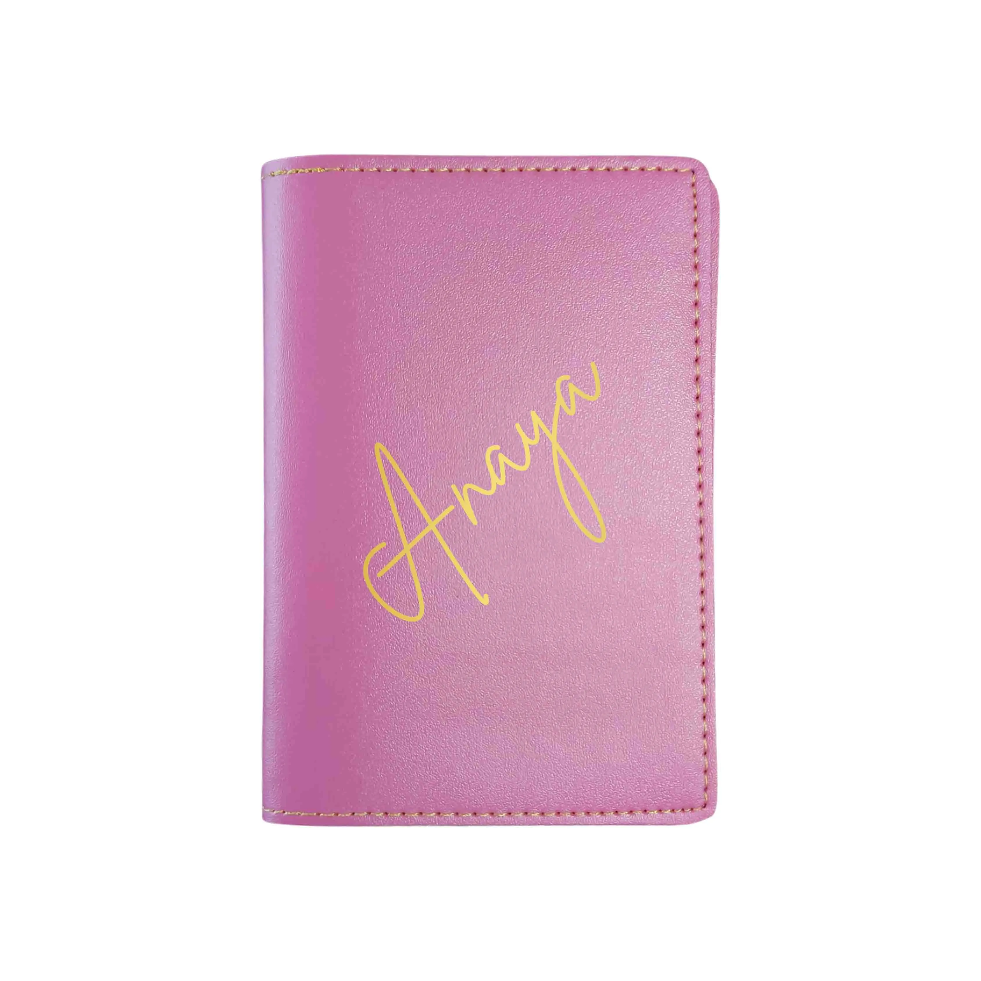 Personalized Vegan Leather Passport Holder for Men & Women - Add Name