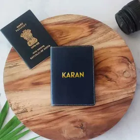 Personalized Vegan Leather Passport Holder for Men & Women - Add Name