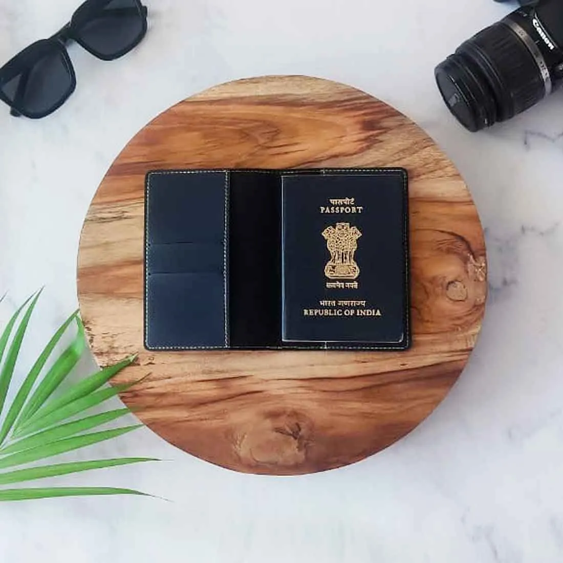 Personalized Vegan Leather Passport Holder for Men & Women - Add Name