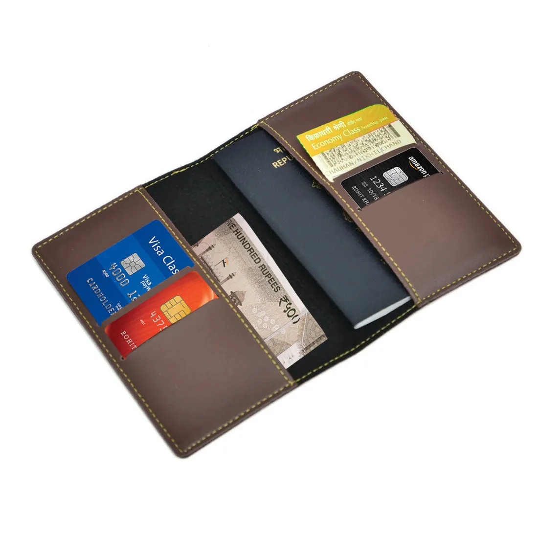 Personalized Vegan Leather Passport Holder for Men & Women - Add Name