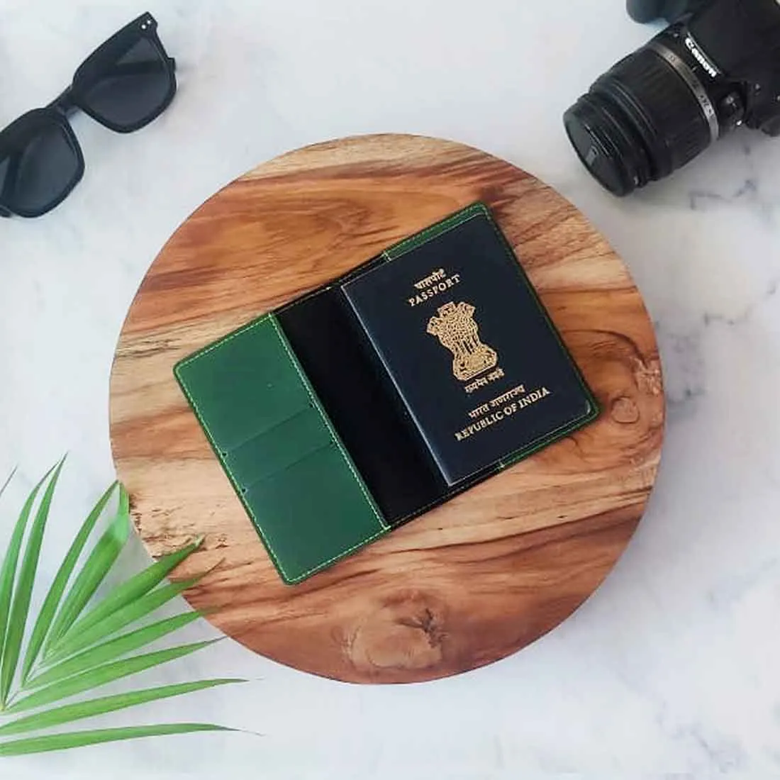 Personalized Vegan Leather Passport Holder for Men & Women - Add Name