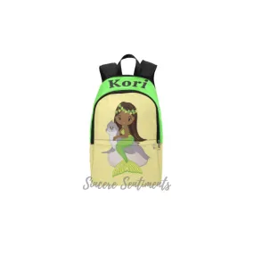 Personalized Yellow Mermaid Back Pack