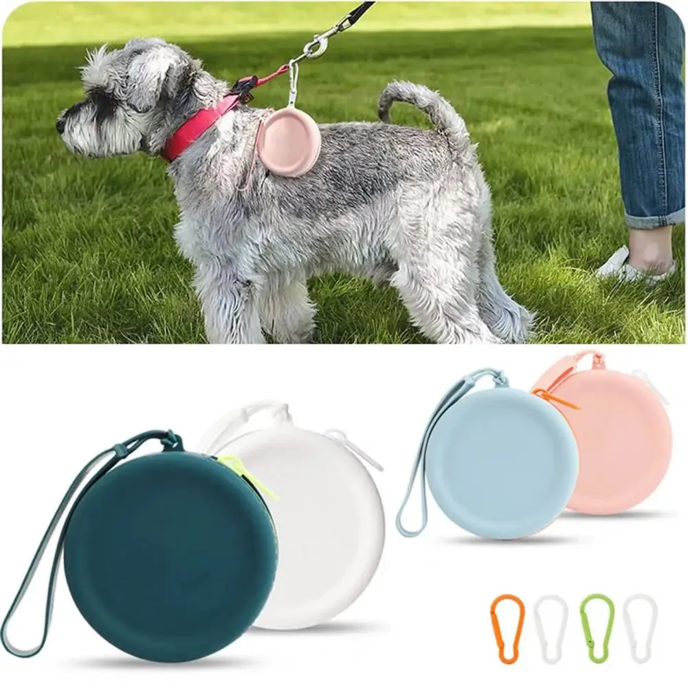 Pet Treat Pouch Silicone Dog Treat Storage Bag with Carabiner