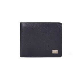 Picard Saffiano Men's Bifold Leather Wallet with Centre Flap (Navy)