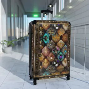 Precious Ogee Suitcase Gemstones Art Luggage Premium Hard Shell Carry-on Suitcase Luxury Wheels Travel Suitcase | D20215