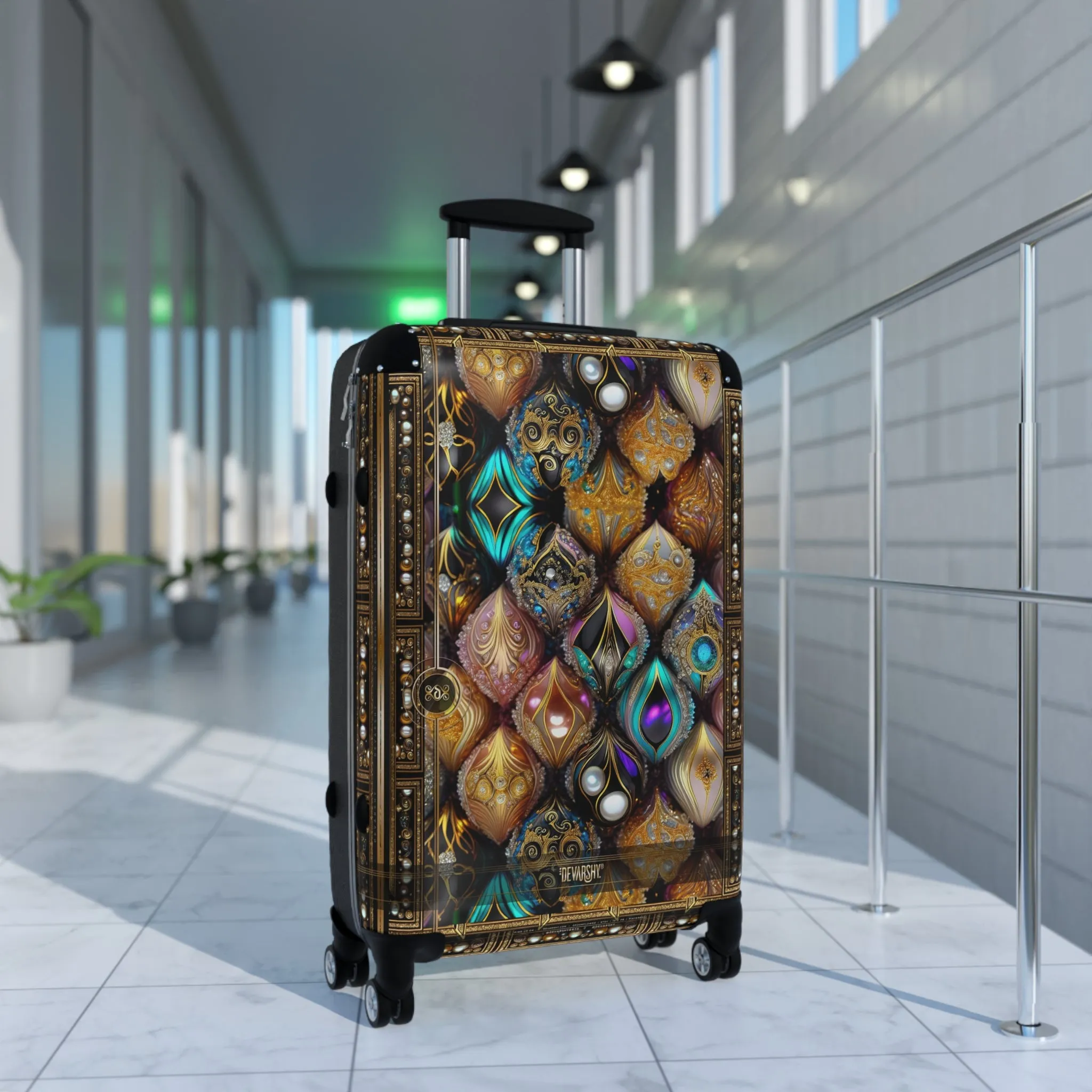 Precious Ogee Suitcase Gemstones Art Luggage Premium Hard Shell Carry-on Suitcase Luxury Wheels Travel Suitcase | D20215