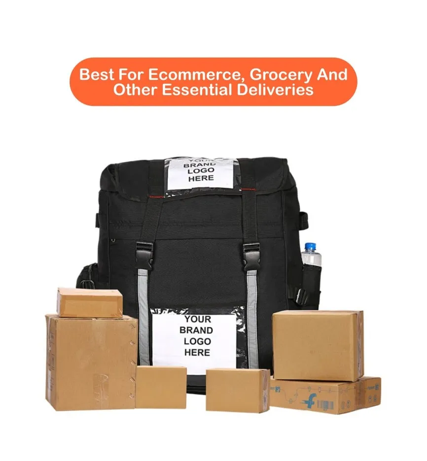 Premium Delivery Bag | Ecommerce and Logistic Delivery Backpack | Food and Grocery Delivery Bag | Size-27" Inch (Black)