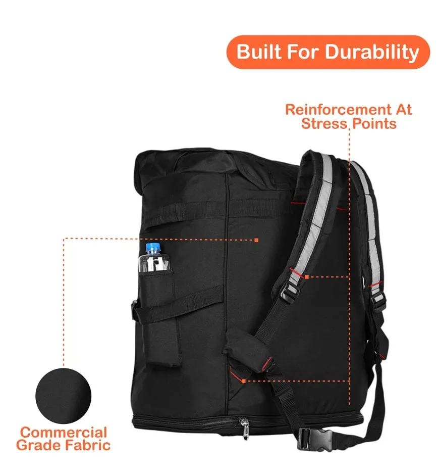 Premium Delivery Bag | Ecommerce and Logistic Delivery Backpack | Food and Grocery Delivery Bag | Size-27" Inch (Black)