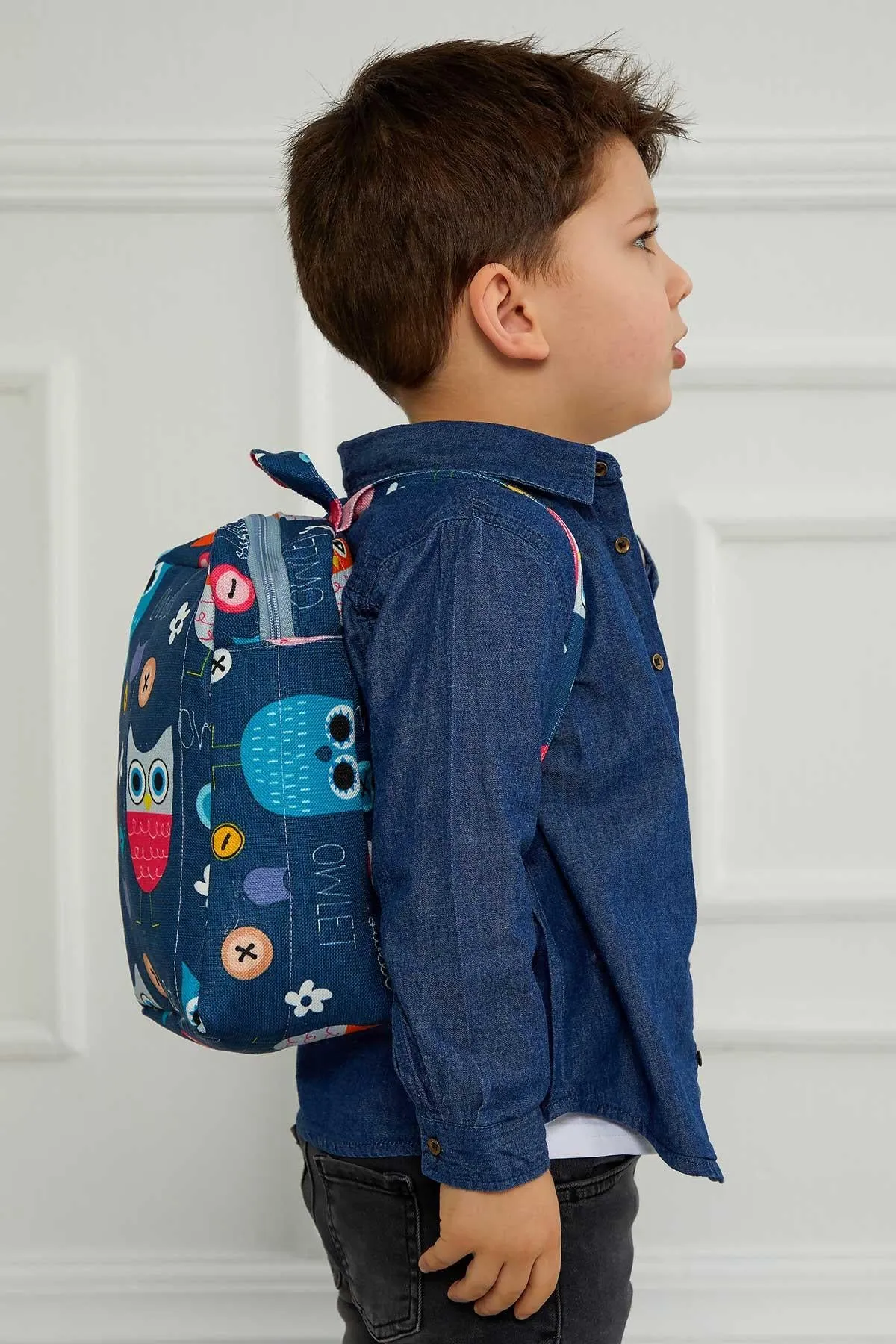 Preschool Backpack Kindergarten Little Kid Toddler School Backpacks for Boys and Girls Patterned Oversized Kid's Backpack 12'',CS-7K