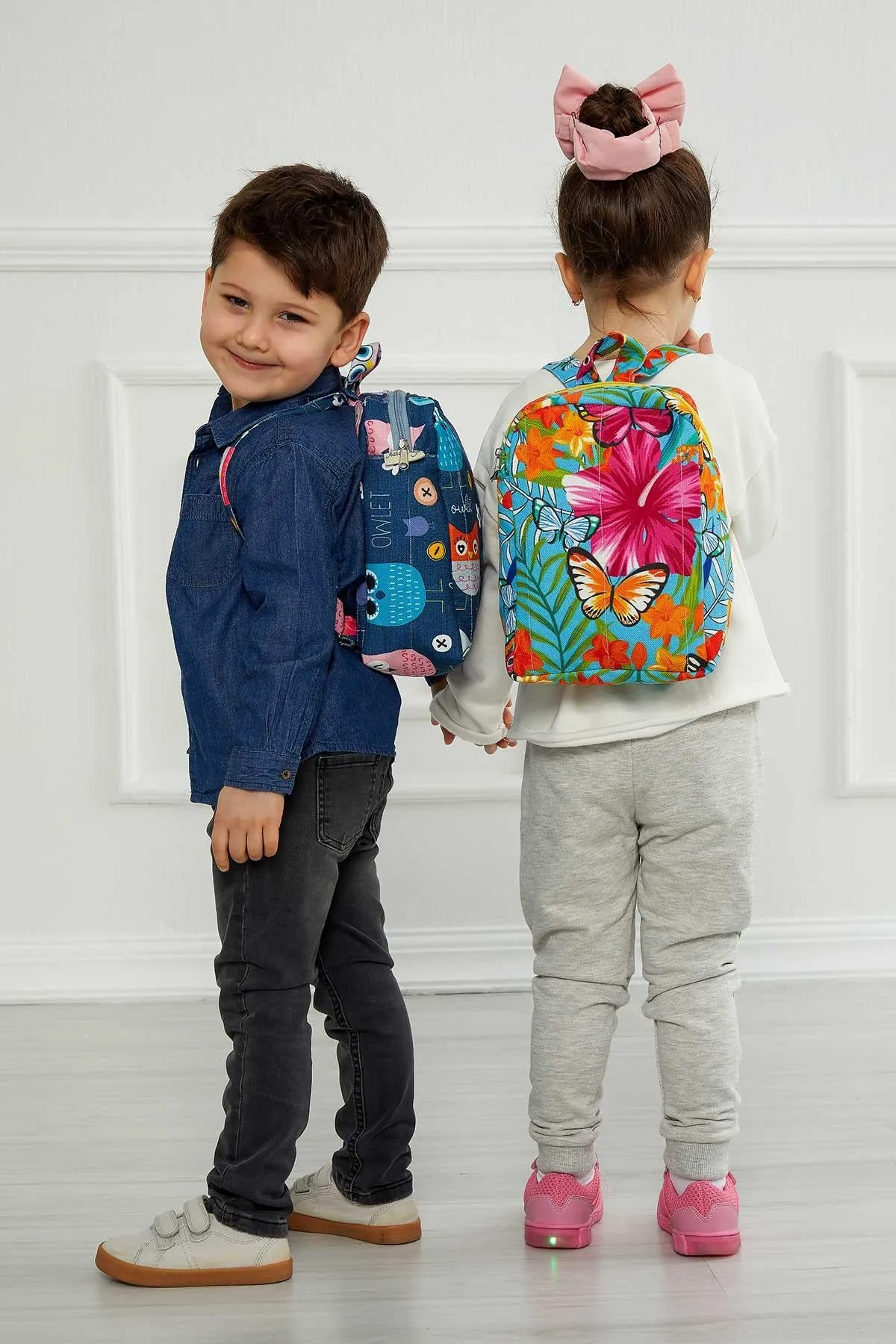 Preschool Backpack Kindergarten Little Kid Toddler School Backpacks for Boys and Girls Patterned Oversized Kid's Backpack 12'',CS-7K