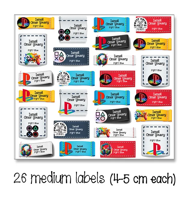 ""Playstation" School labels packs