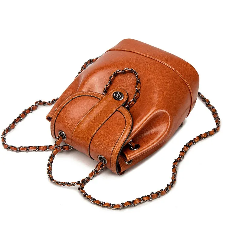 Retro Chain Shoulder Crossbody Backpack