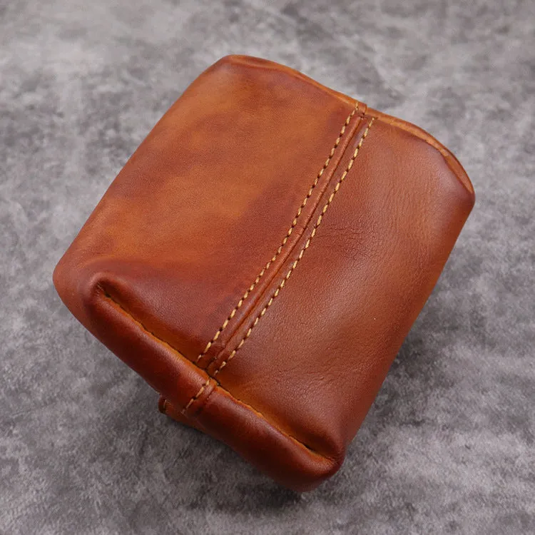 Retro Leather Mini Portable Coin Bag Storage Bag