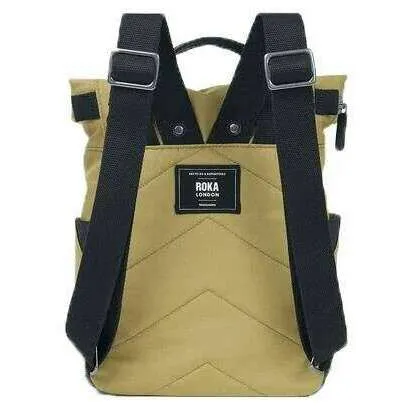 Roka Canfield B Small Black Label Recycled Canvas Backpack - Khaki Green