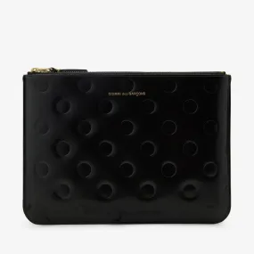 SA5100NE Polka Dots Embossed Wallet Black