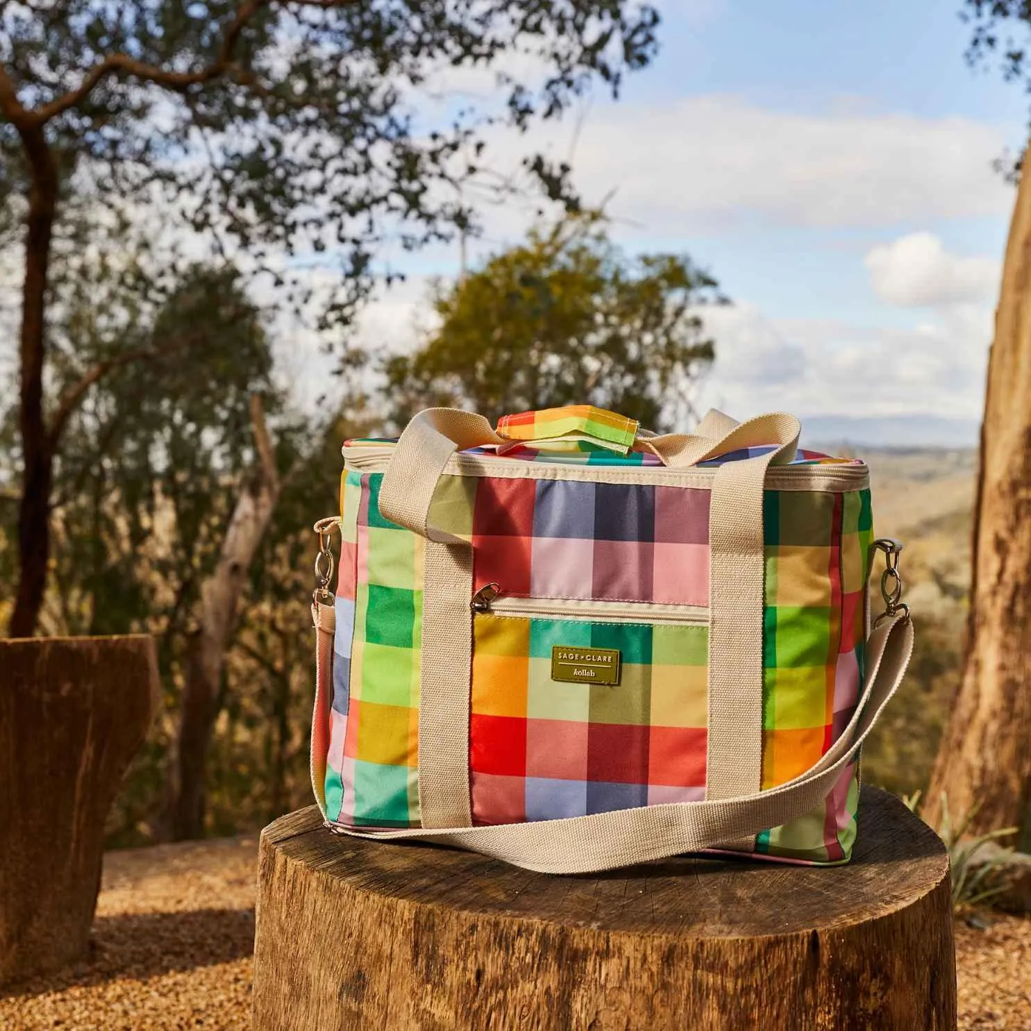 Sage x Clare & Kollab Aida Holiday Picnic Bag