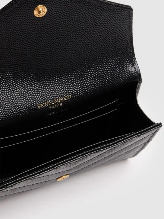 Saint Laurent   Monogram leather envelope wallet 