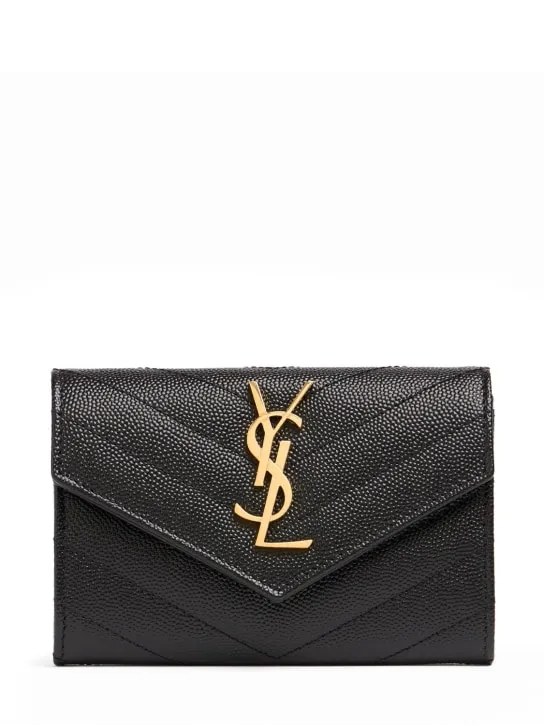 Saint Laurent   Monogram leather envelope wallet 