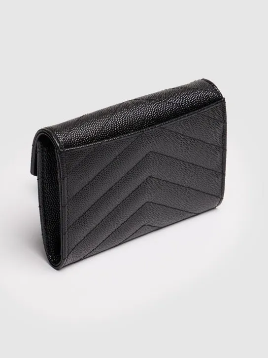 Saint Laurent   Monogram leather envelope wallet 