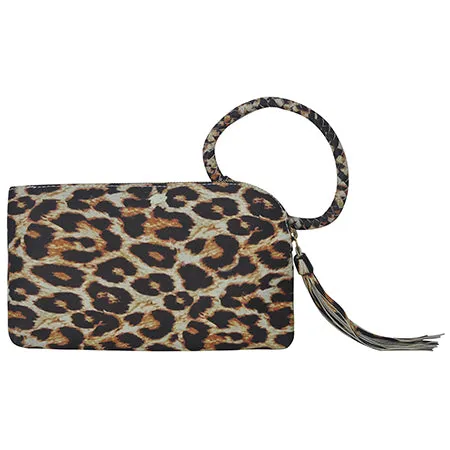 SALE! Wild Leopard NGIL Fashion Faux Leather Mini Purse With Fringe Tassel