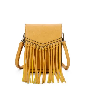 Scarlet Fringe Phonecase Crossbody - Mustard