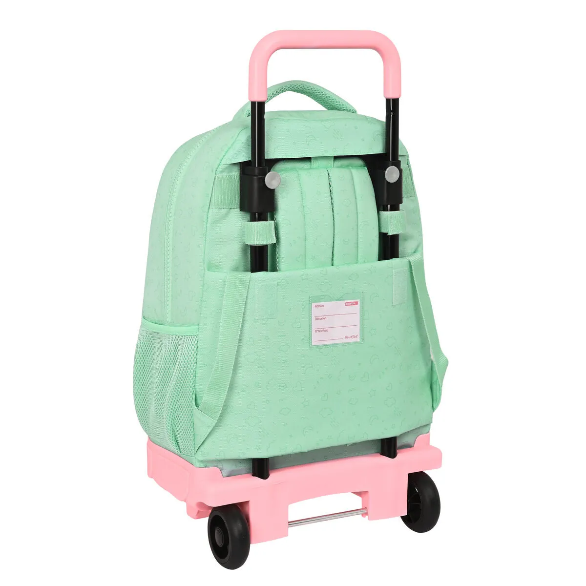 School Rucksack with Wheels BlackFit8 Moon Green 33 x 45 x 22 cm