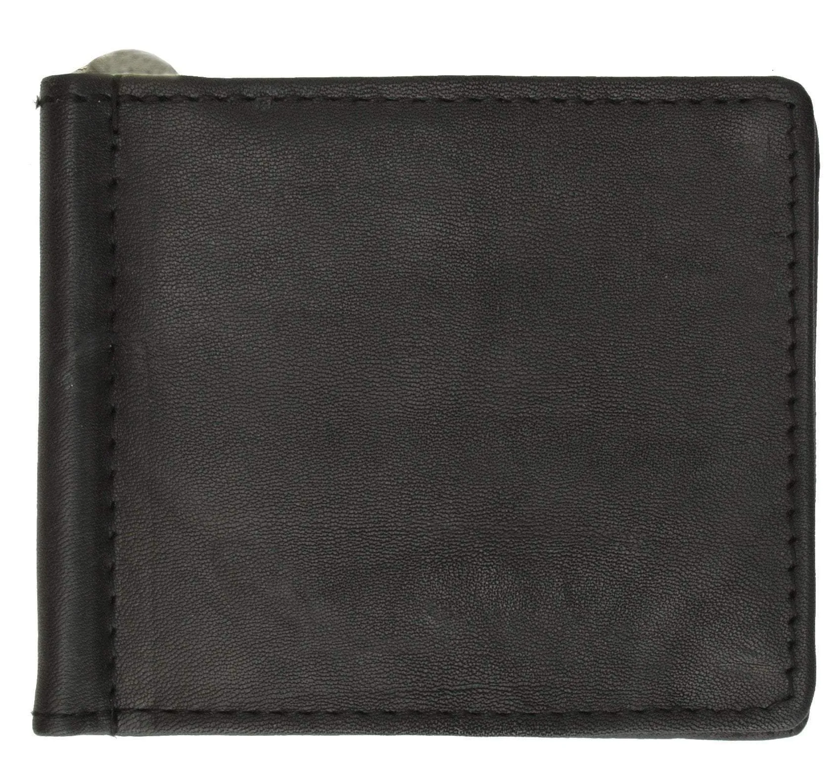 Simple Genuine Leather Wallet Money Clip 146C (C)