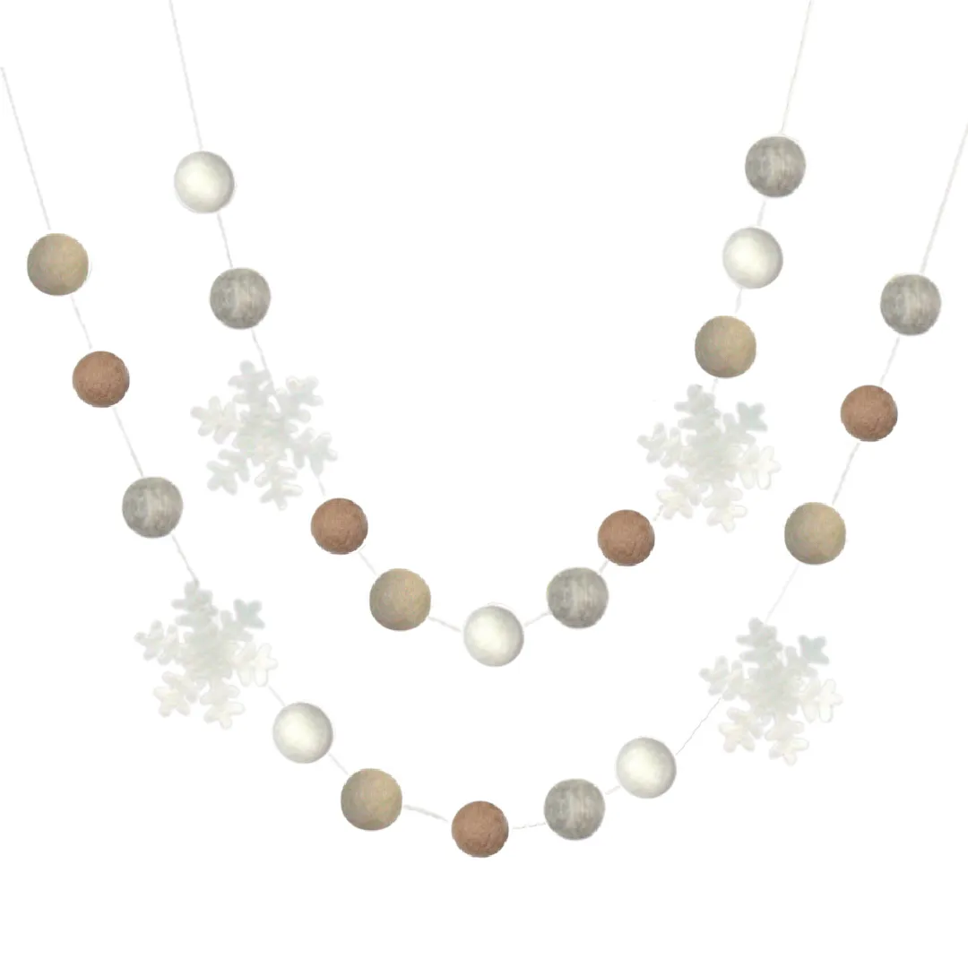 Snowflake Garland- Neutrals