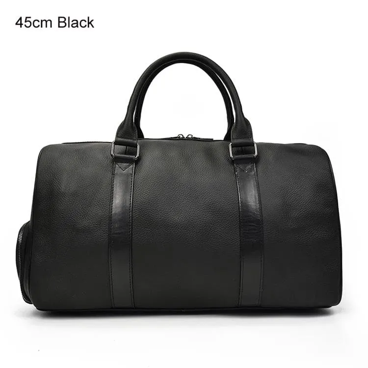 Soft Genuine Leather Women Travel Bag - Vintage Style, Spacious Interior, Anti-Theft Design - 100% Leather - 45cm x 25cm x 23cm