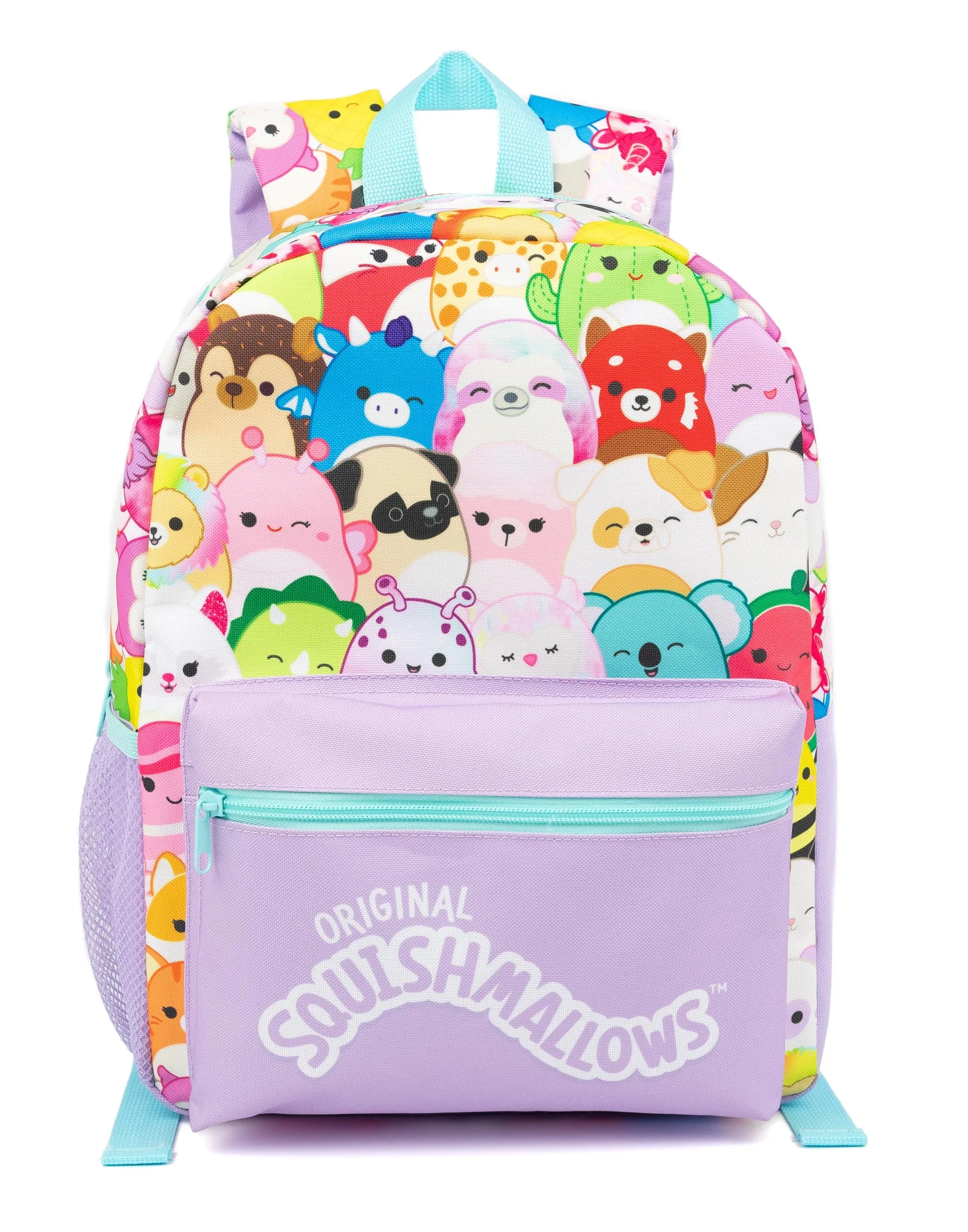 Squishmallows 4 Piece Kids Backpack Water Bottle Lunch Bag Pencil Case Set