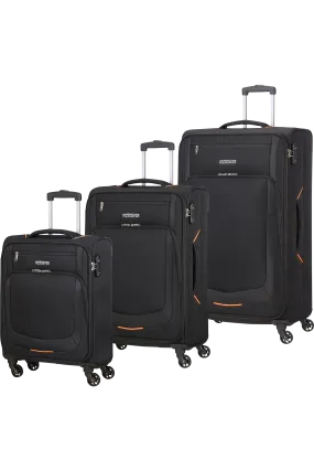 Summer Session 3 Piece Luggage Set - Black/Red