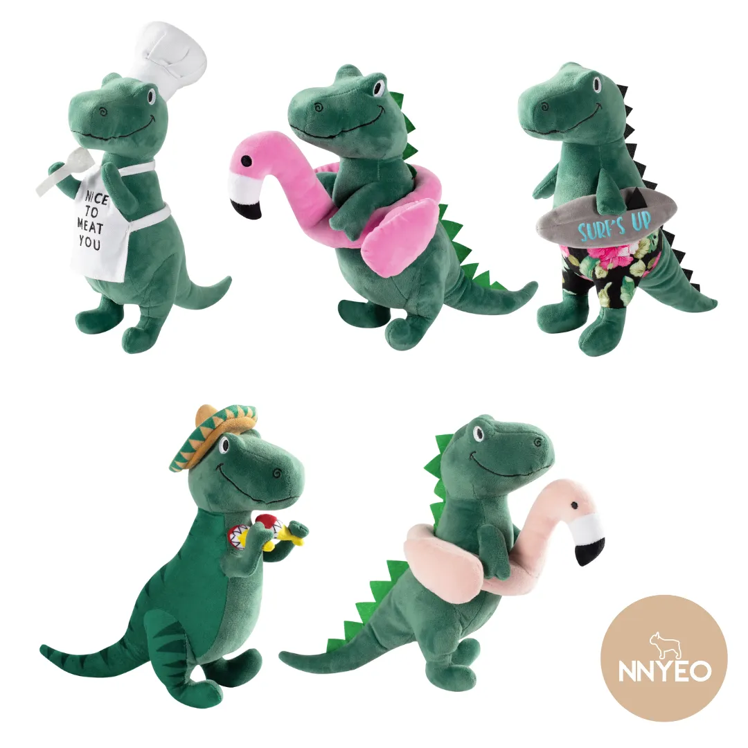 Summer Time Rex Squeaky Plush Toy