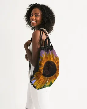 Sunflower Cosmos Canvas Drawstring Bag