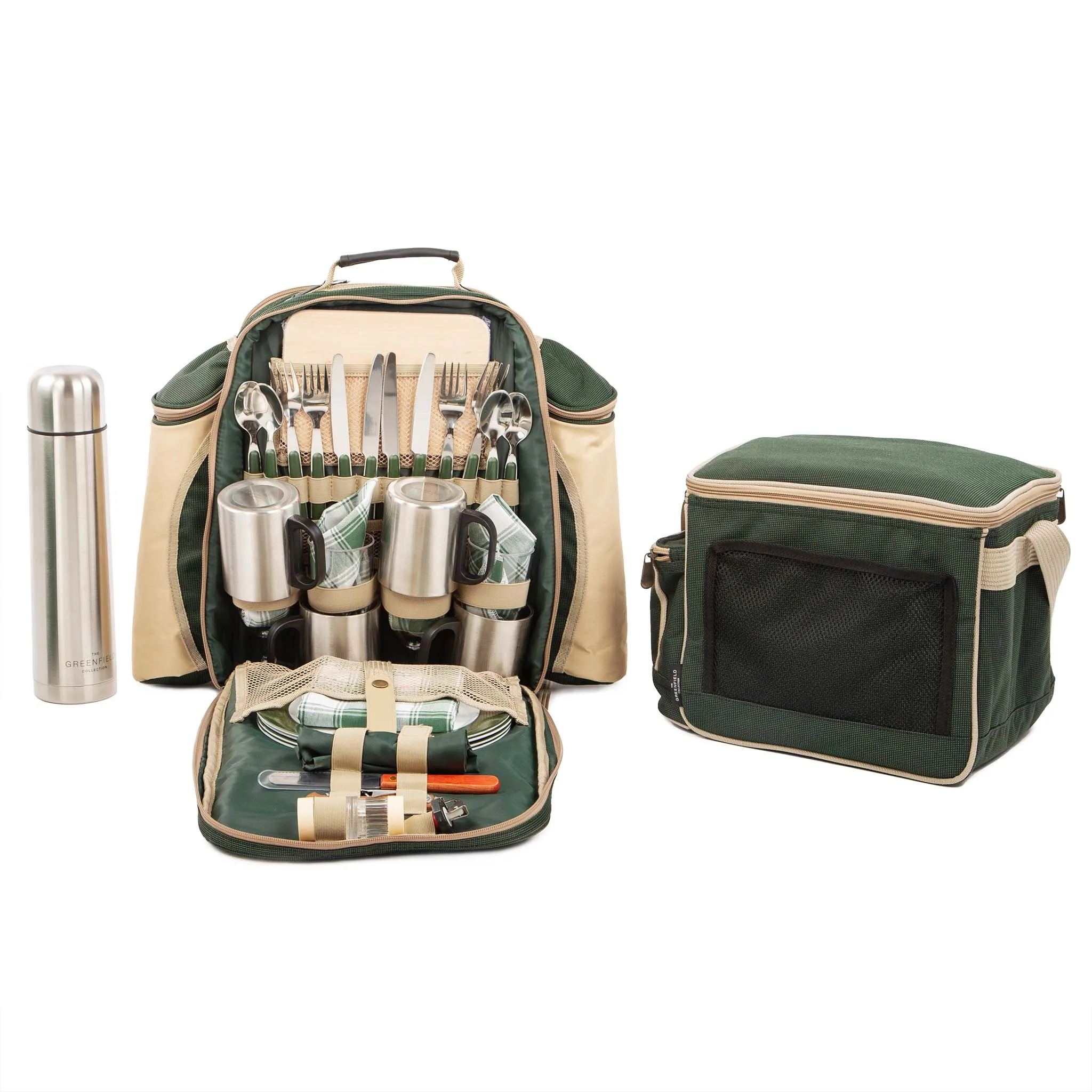 Super Deluxe Picnic Backpack Hamper with Matching Cool Bag