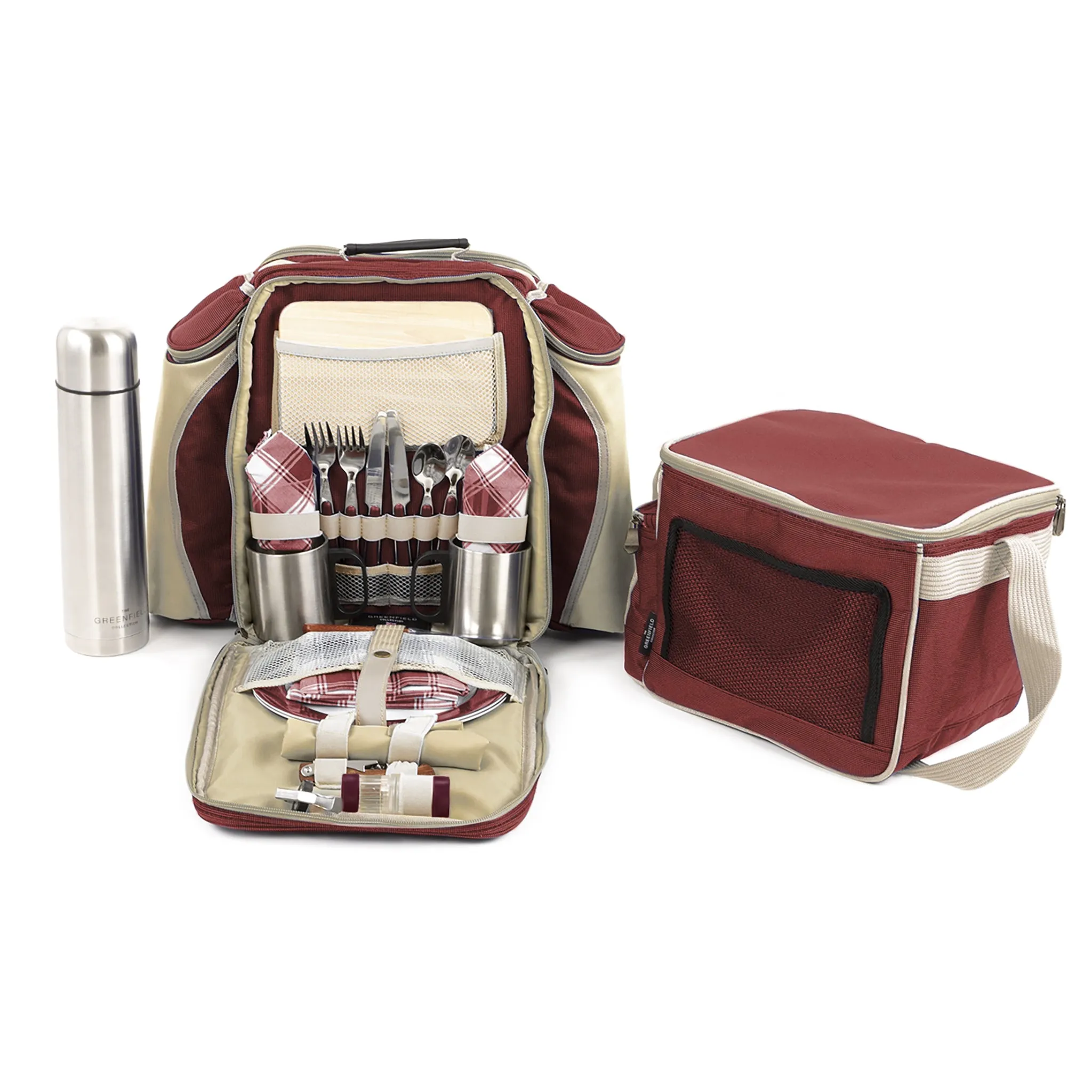 Super Deluxe Picnic Backpack Hamper with Matching Cool Bag