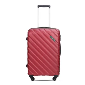 THE CLOWNFISH Armstrong Luggage ABS Hard Case Suitcase Four Wheel Trolley Bag- Red (Medium size, 65 cm- 24 inch)