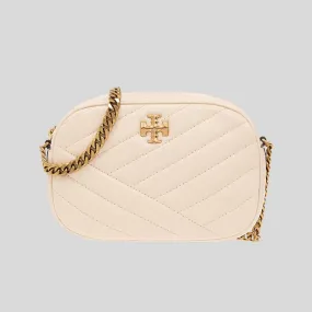 TORY BURCH Kira Chevron Camera Bag New Cream 152353