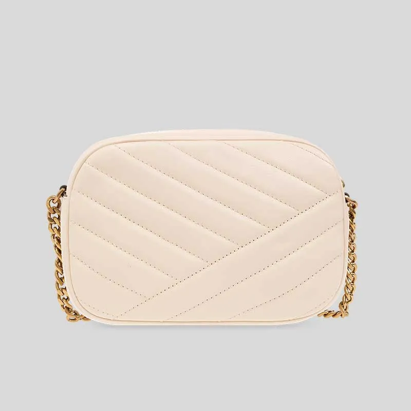 TORY BURCH Kira Chevron Camera Bag New Cream 152353