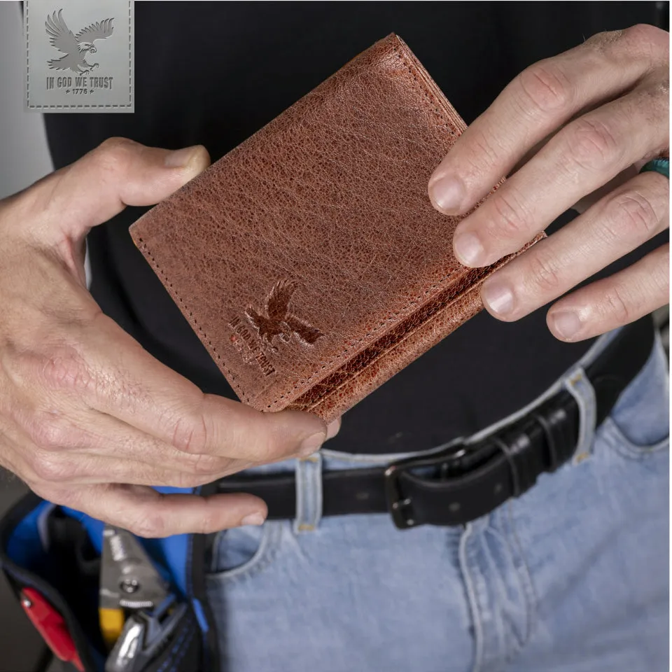 Trifold Freedom Wallet for Men with Air Tag