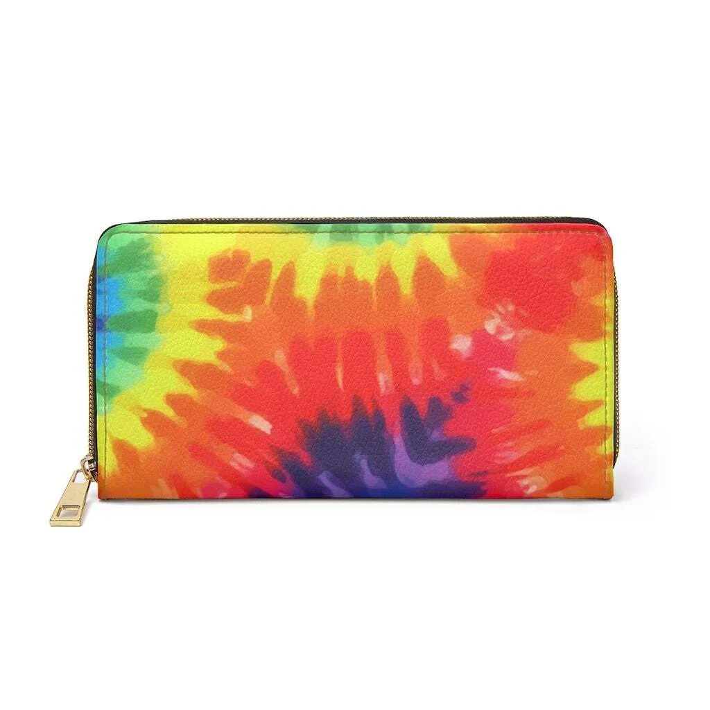 Uniquely You Womens Wallet - Zip Purse / Multicolor Tie Dye