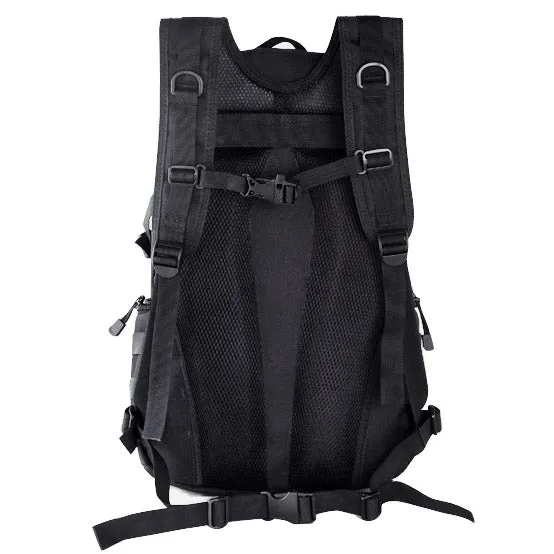 Unisex Outdoor Backpack Camping Hiking Rucksack Bag(Black)