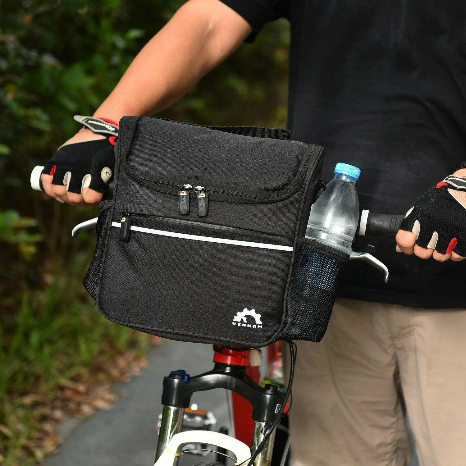 Waterproof Bike Handlebar Insulated Cooler Bag Front Bag Mountain Road Bicycle Cycling Handlebar Basket Bag Pannier Shoulder Bag